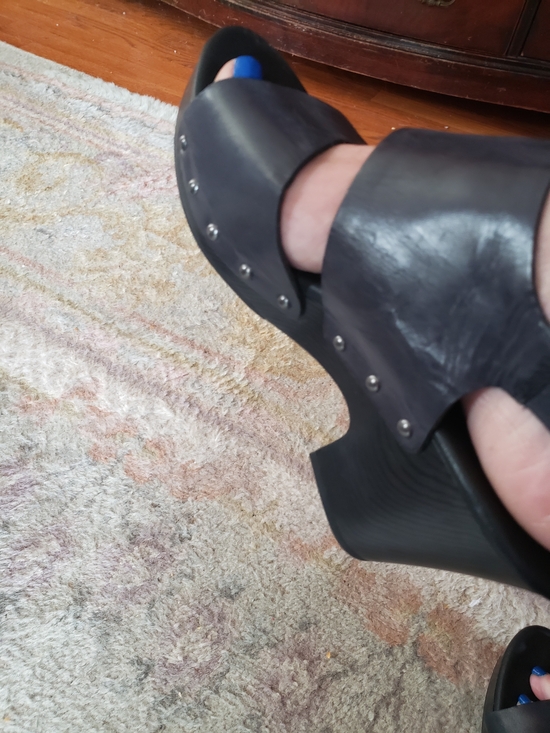 Kork-Ease Shoes - Kork-Ease Black Studded Leather Platform Clogs